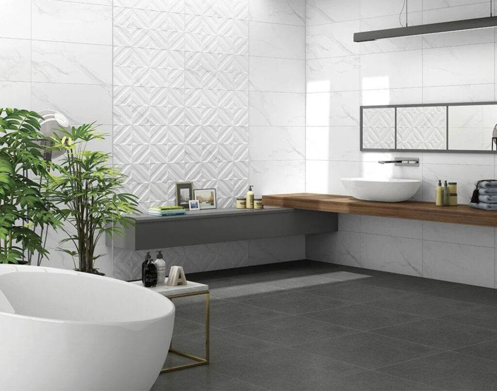 Rechthoekige Tegels Keramische tegel ADRIANOS BIANCO-P 30x60cm met matte afwerking in witte, tijdloze stijl tiles