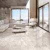 Glanzende tegel ALASKA NATURAL 60x120cm met lichte natuursteenlook en elegante adering tiles