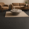 ARDESIA ANTHRACITE zwarte natuursteenlook tegel 80x80cm met matte textuur – porseleinen tegel van Tegelplus voor moderne Belgische interieurs