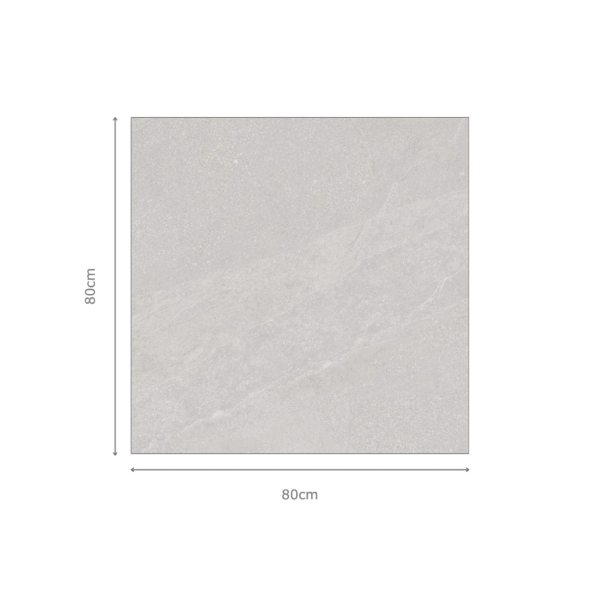 ARDESIA BIANCO lichtgrijze steenlook tegel 80x80cm met matte textuur – porseleinen tegel van Tegelplus voor rustgevende Belgische interieurs