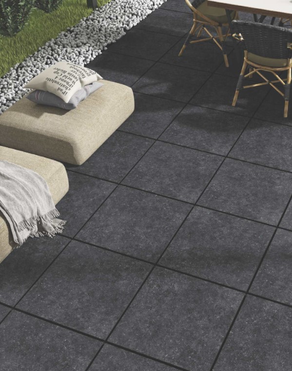 ARIZONA Black Porcelain Floor Tiles – Indoor and Outdoor Installation