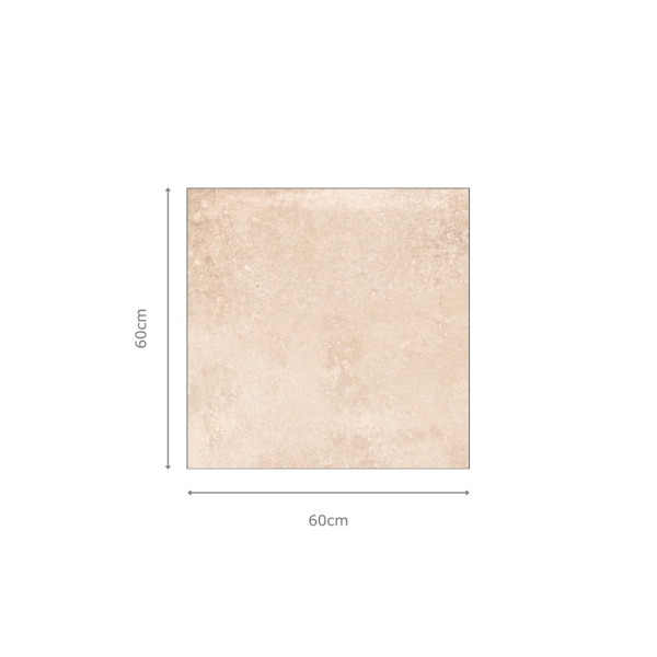 BARBOSA CREMA cementlook tegel 60x60cm met granula matte afwerking – porseleinen tegel van Tegelplus voor warme Belgische interieurs