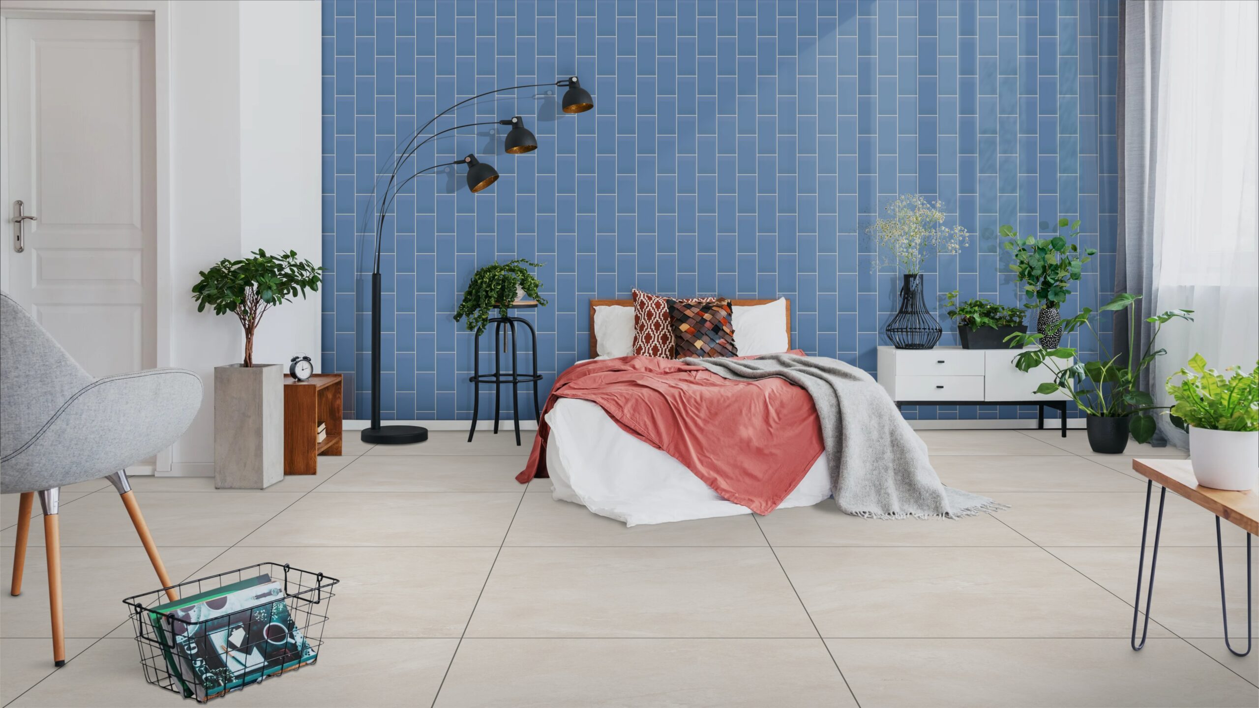 BEVEL CYAN BLUE 10x20cm glanzende tegel met afgeschuinde rand en frisse cyaanblauwe kleur tiles
