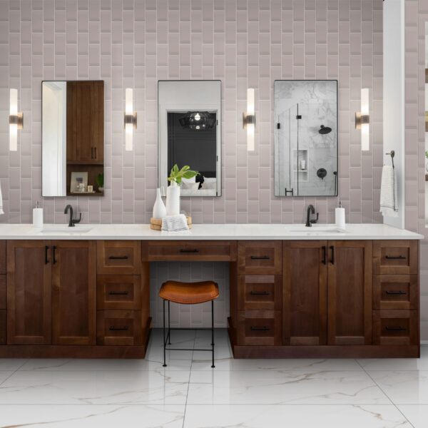BEVEL SANDLE BEIGE 10x20cm glanzende tegel met lichte bevel en zandbeige kleur tiles