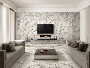 Delfts Blauwe Tegels Keramische tegel BONITO BIANCO 60x120cm met glanzende witte afwerking tiles