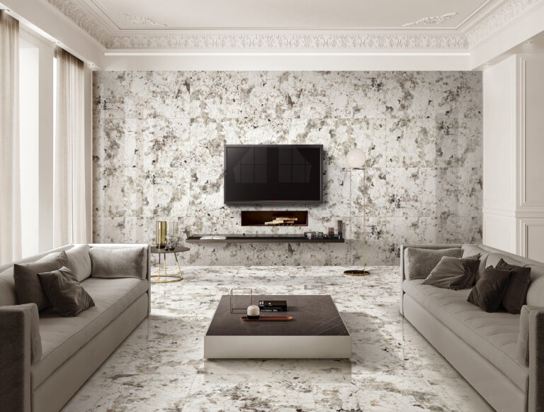 Delfts Blauwe Tegels Keramische tegel BONITO BIANCO 60x120cm met glanzende witte afwerking tiles