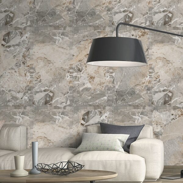 BRECCIA NUOVO INFINITY grijze marmerlook tegel 60x120cm met carving afwerking – porseleinen tegel van Tegelplus voor moderne Belgische interieurs