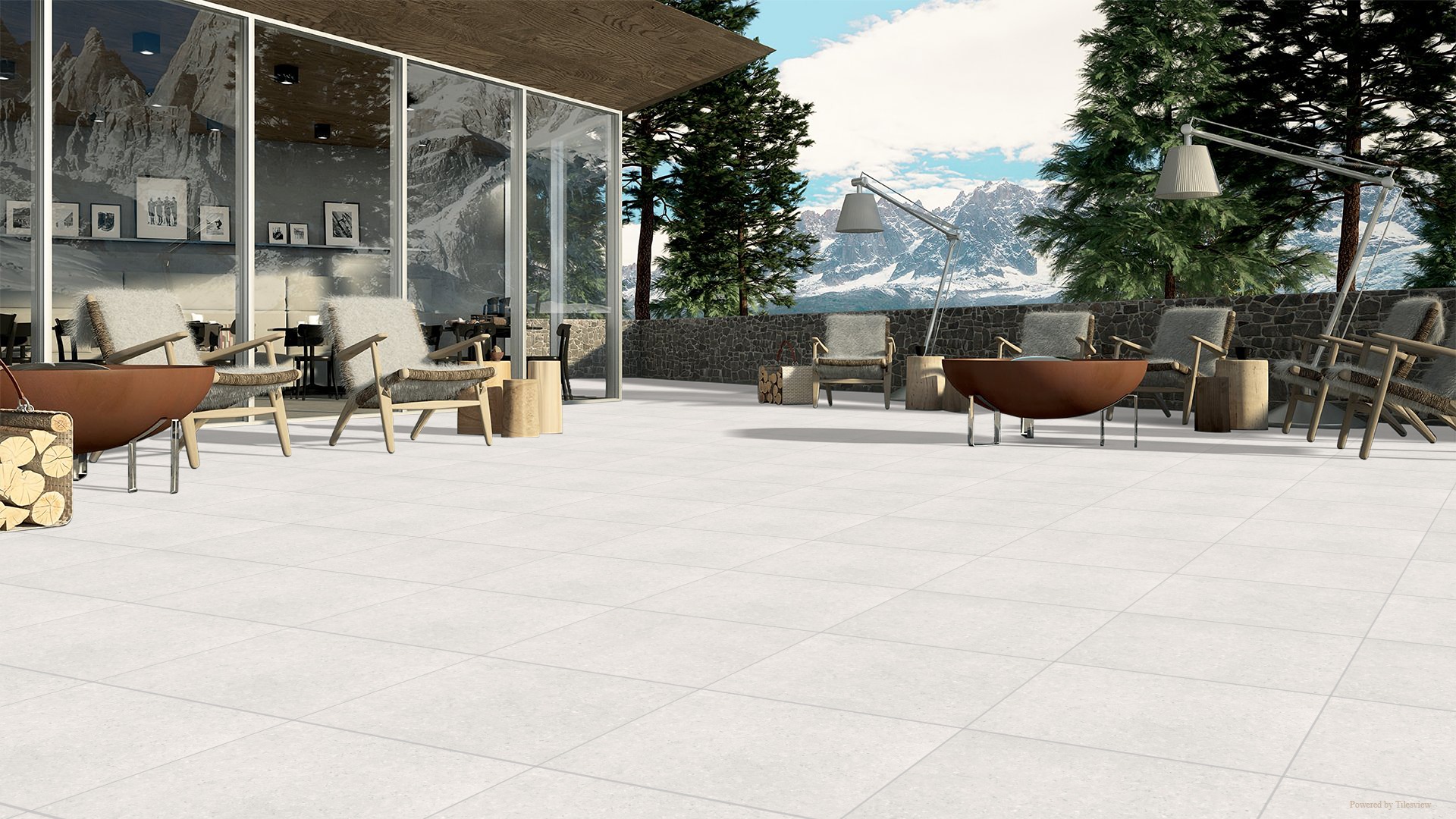 COBBLE STONE ASH witte steenlook tegels 80x80cm en 80x80x2cm – porseleinen tegels van Tegelplus voor binnenvloeren en antislip terrassen in België
