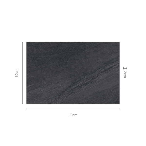 COUNTY ANTHRACITE zwarte steenlook porseleinen buitentegel met antislip afwerking, verkrijgbaar in 60x60, 60x90 en 80x80 cm – Tegelplus – tegels voor Belgische terrassen en tuinen