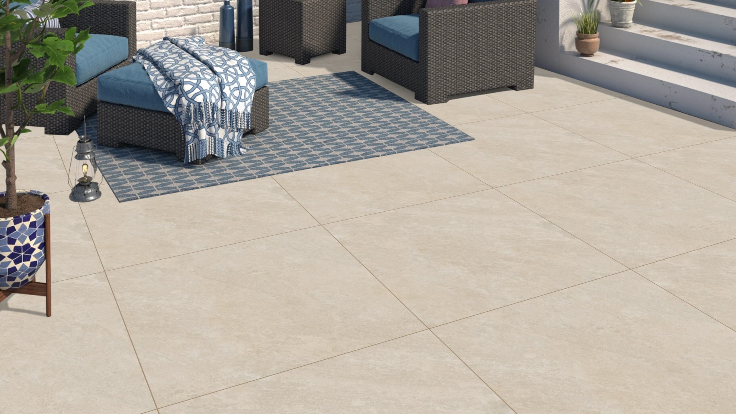 CRYSTAL BIANCO beige natuursteen porseleinen tegel 80x80x2 cm met antislip – Tegelplus België
