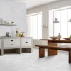 Keramische tegel CRYSTAL GREY 80x80cm met hoogglans afwerking in elegante grijstint met marmerlook tiles
