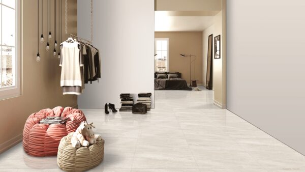 Keramische tegel DYNA SILVER 60x60cm met glanzende afwerking in zilvergrijze tint tiles