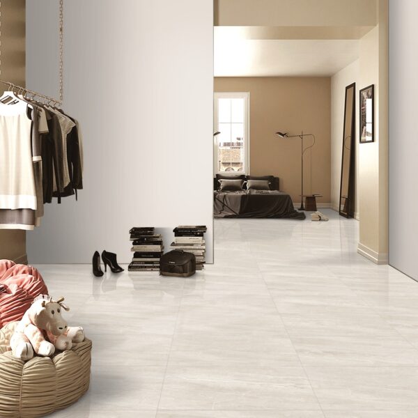 Keramische tegel DYNA SILVER 60x60cm met glanzende afwerking in zilvergrijze tint tiles