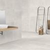DYNAMIC WHITE 60x60cm cement-look white porcelain tiles with matt finish – Tegelplus Belgium