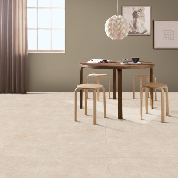 ENVERSTONE NATURE beige natuursteenlook tegel 60x60cm met granula matte afwerking – porseleinen tegel van Tegelplus voor stijlvolle Belgische vloeren en wanden