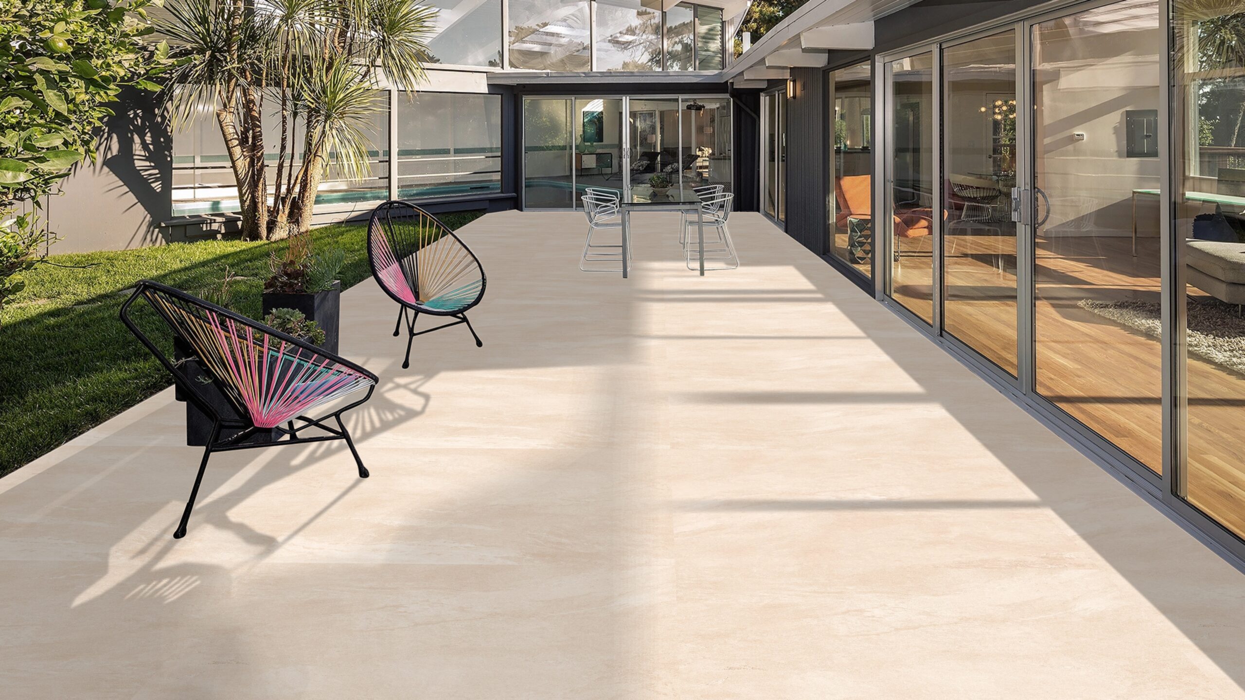 EARTHSTONE NATURAL beige steenlook tegels 80x80cm mat en 80x80x2cm antislip – porseleinen tegels van Tegelplus voor binnen- en buitengebruik in België