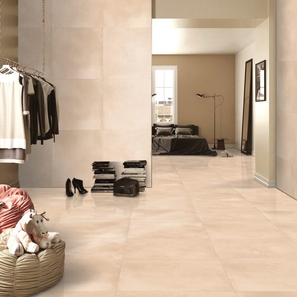 Keramische tegel ESMA CREMA 60x60cm met matte afwerking in zachte crèmekleur tiles