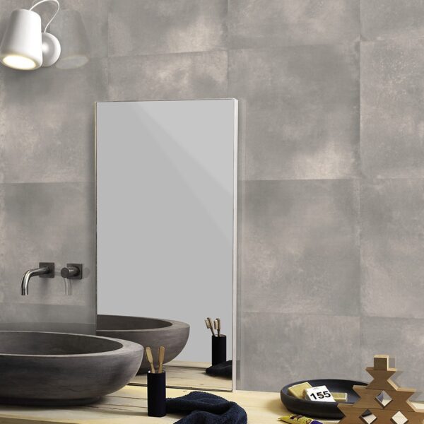 ESMA GREY cementlook tegel 80x80cm met matte textuur – porseleinen tegel van Tegelplus voor moderne Belgische vloeren
