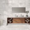 ESMA PEARL White Cement Tiles in 60x60cm and 80x80cm matt porcelain finish – Tegelplus Belgium