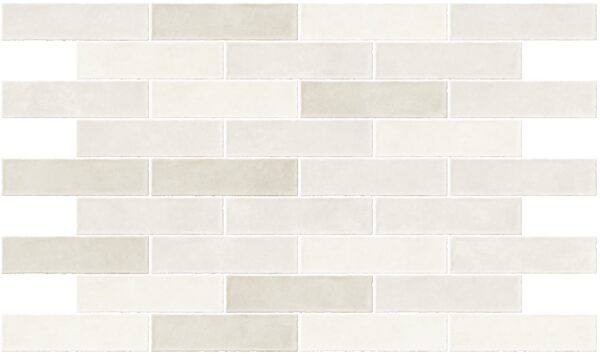 Beige metro tegel 7.5x30cm met glanzende afwerking, FES DE BLANC collectie van Tegelplus – keramische wandtegel voor keuken en badkamer in België