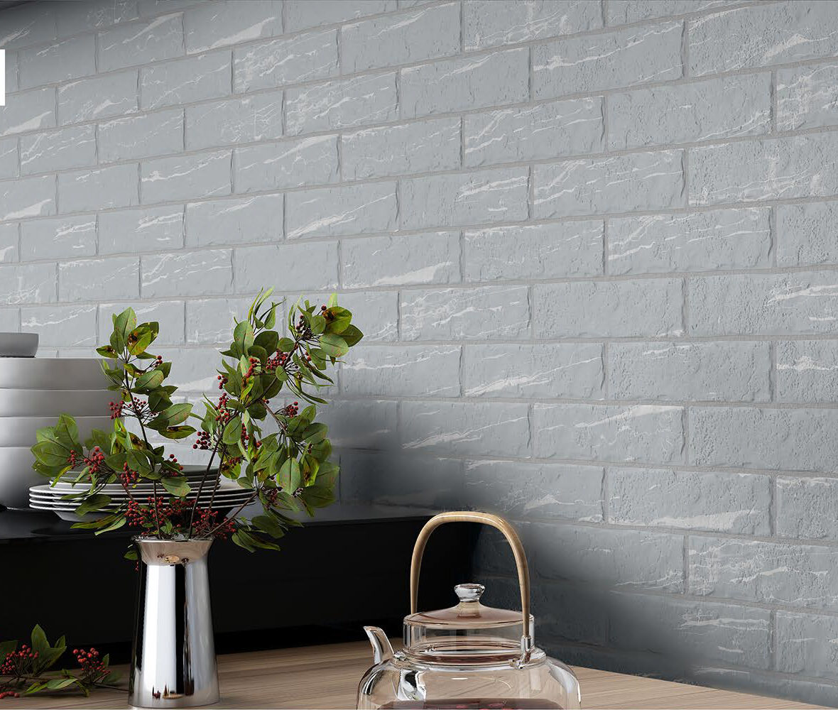 FOSSIL GRAPHITE grijze metro tegel 7.5x30cm met matte afwerking – keramische wandtegel van Tegelplus voor keuken en badkamer in België