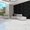 FLAT Z - BLACK 7.5x30cm glanzende tegel met diepzwarte kleur en moderne uitstraling tiles