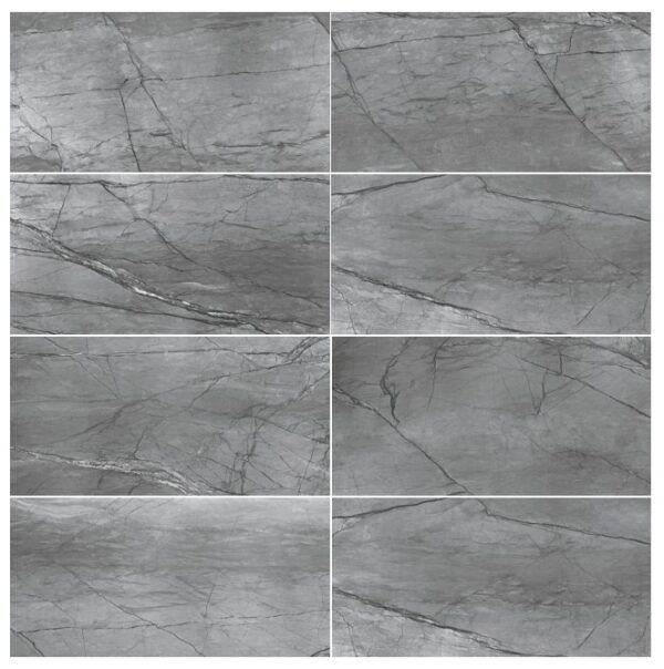 FOSSIL ANTHRACITE 60x120 cm porseleinen zwarte steenlook tegel met carving oppervlak – Tegelplus België