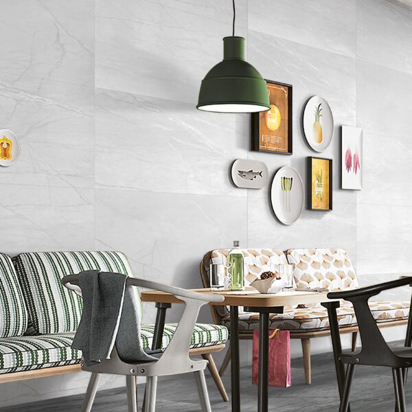 FOSSIL WHITE 60x120 cm witte porseleinen tegel met carving oppervlak – natuursteenlook vloer- en wandtegel bij Tegelplus België