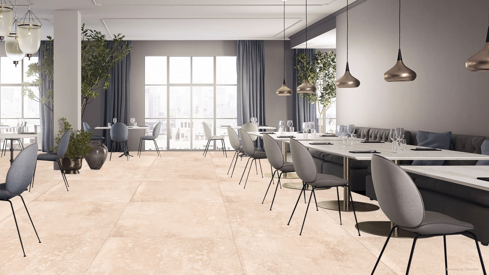 SIERRA SAND crèmekleurige cementlook tegel 60x60cm met granula matte afwerking – porseleinen tegel van Tegelplus voor rustgevende Belgische interieurs