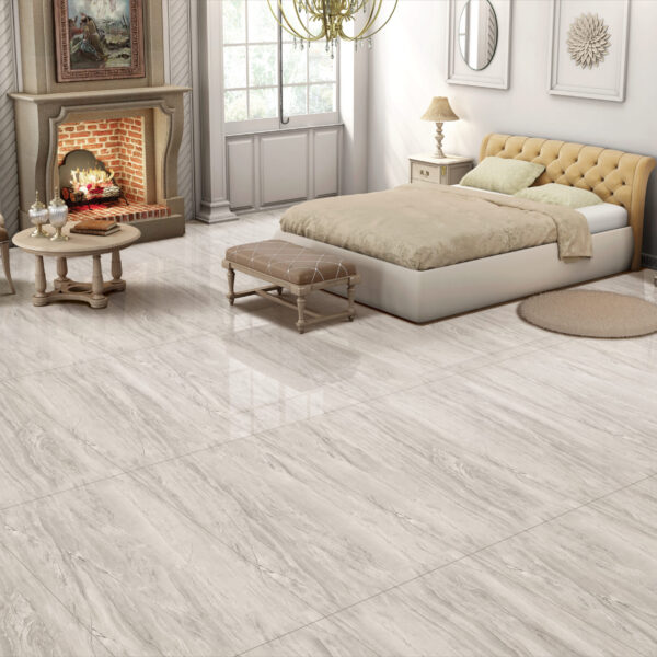 Glanzende tegel IZMIR GRIS INFINITY 60x120cm met grijze marmerlook en elegante adering tiles