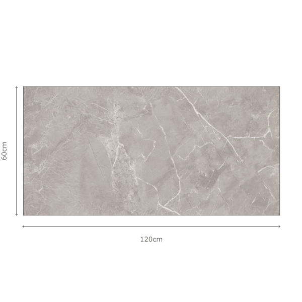 JORDAN PEARL INFINITY glanzende grijze marmerlook tegel 60x120 cm