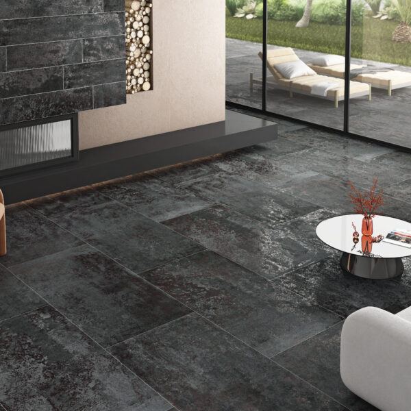 KRETOS STEEL Grey Metallic Tiles 60x120cm