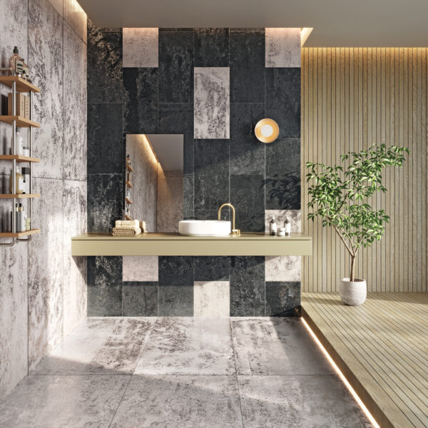 KRETOS WHITE Metallic Tiles 60x120cm