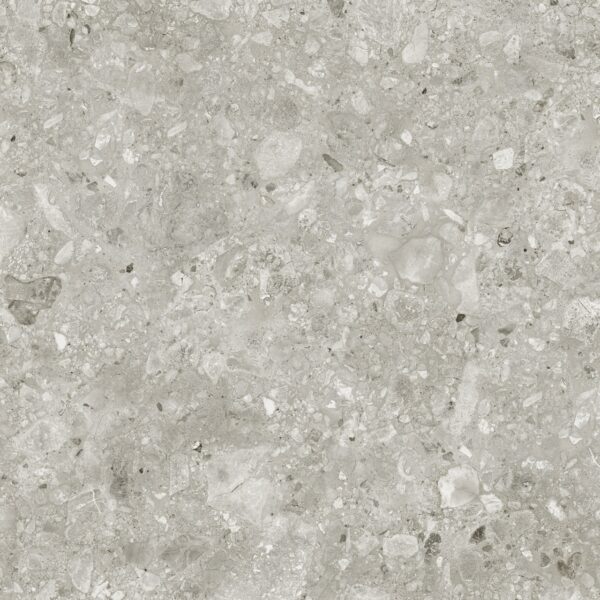 TERRAZO SMOKE – Grijze terrazzo porseleinen tegel 60x60x2 cm met antislip oppervlak – buitengebruik – Tegelplus België