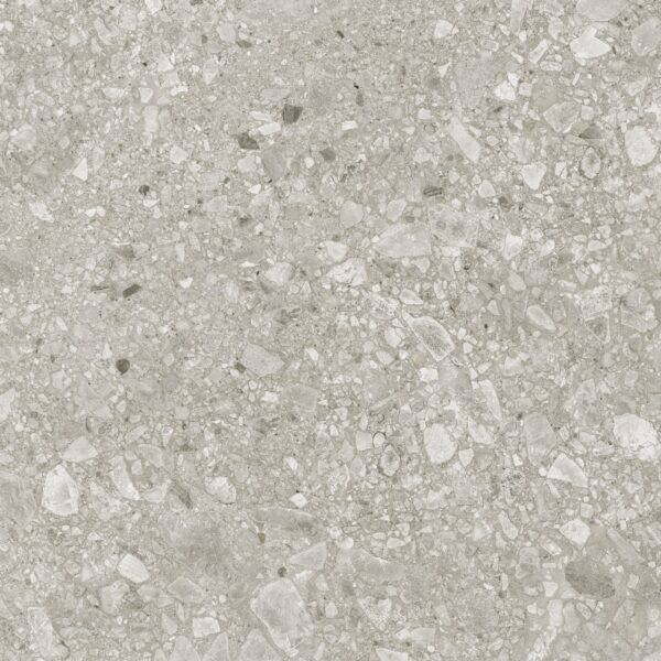 TERRAZO SMOKE – Grijze terrazzo porseleinen tegel 60x60x2 cm met antislip oppervlak – buitengebruik – Tegelplus België