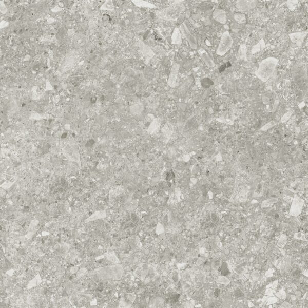 Grijze terrazzo tegel 60x60x2 cm met antislip oppervlak – porseleinen buitenvloer – Tegelplus België