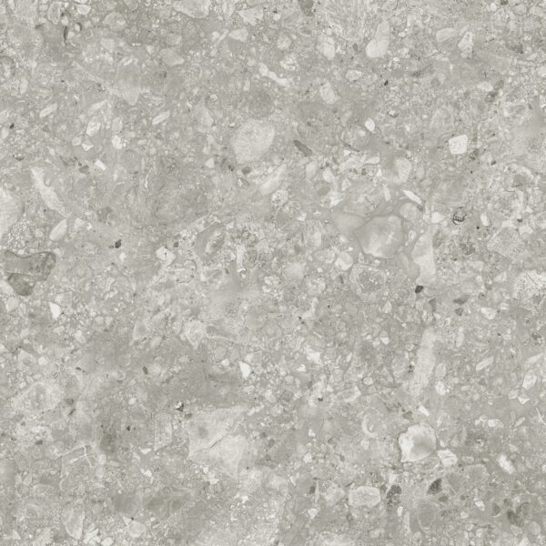 Grijze terrazzo tegel 60x60x2 cm met antislip oppervlak – porseleinen buitenvloer – Tegelplus België