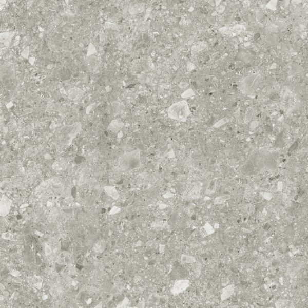 Grijze terrazzo tegel 60x60x2 cm met antislip oppervlak – porseleinen buitenvloer – Tegelplus België