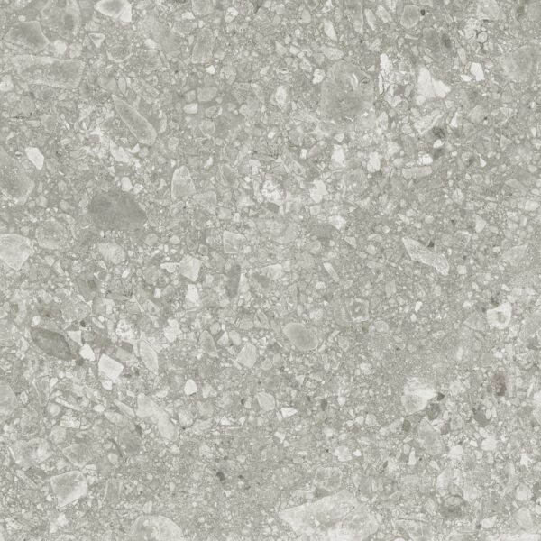 Grijze terrazzo tegel 60x60x2 cm met antislip oppervlak – porseleinen buitenvloer – Tegelplus België