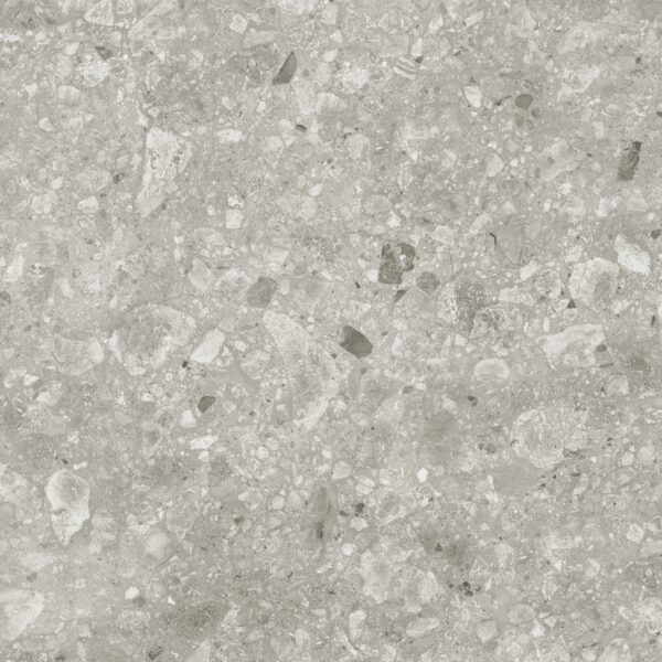Grijze terrazzo tegel 60x60x2 cm met antislip oppervlak – porseleinen buitenvloer – Tegelplus België