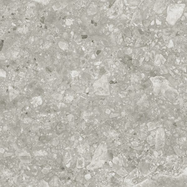 Grijze terrazzo tegel 60x60x2 cm met antislip oppervlak – porseleinen buitenvloer – Tegelplus België