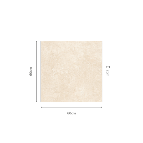 Beige kalksteenlook porseleinen tegel 60x60 cm – antislip oppervlak voor buiten – Tegelplus België