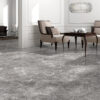 Keramische tegel LIZARD DARK 60x60cm met glanzende afwerking in donkere grijstint tiles