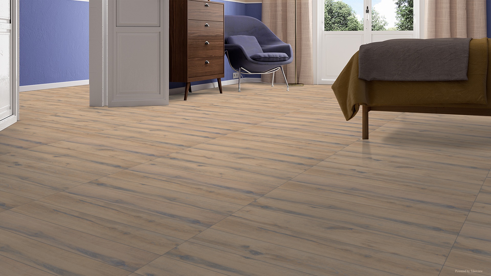 MARUTI TEAK Brown Wood Tiles 20x120cm