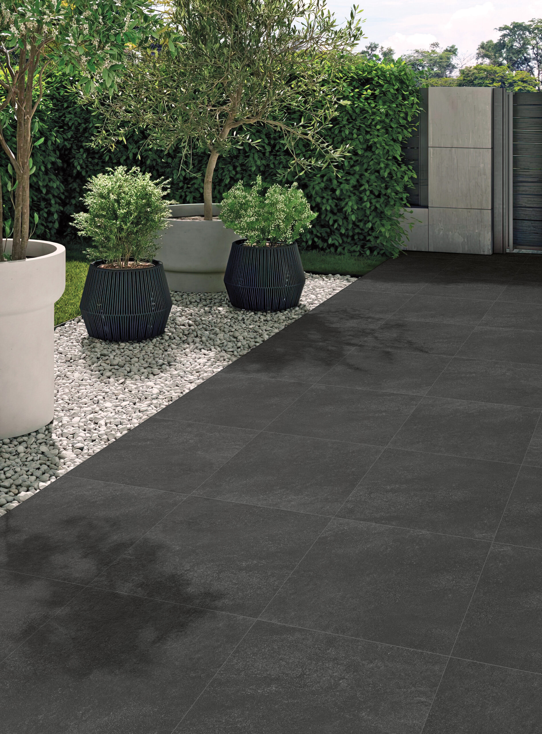 MONTANA LAVA zwarte natuursteenlook tegel 60x60cm met granula matte afwerking – porseleinen tegel van Tegelplus voor moderne Belgische interieurs