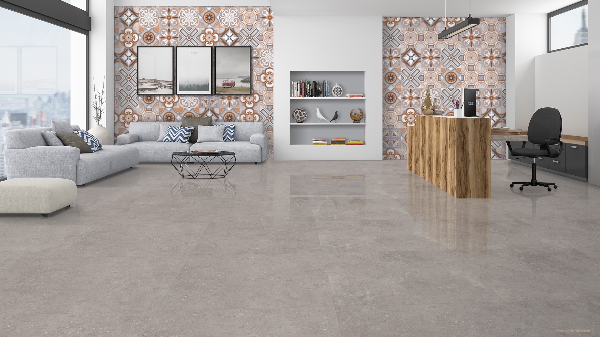 Grijze cementlook tegel in matte structuur – Marina Smoke 60x60cm & 80x80cm porseleinen tegel bij Tegelplus België