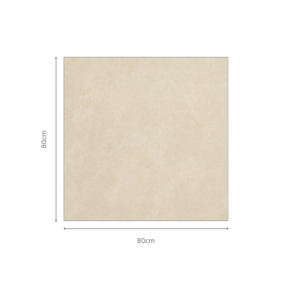 MORTAR CREMA crèmekleurige cementlook tegel 80x80cm met matte textuur – porseleinen tegel van Tegelplus voor elegante Belgische interieurs