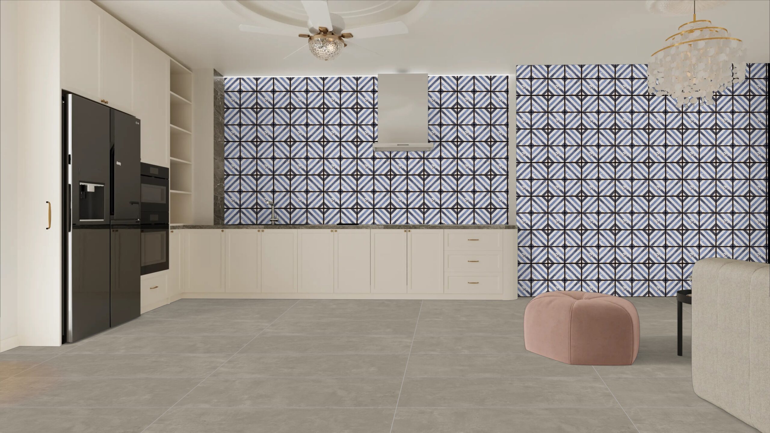 NOBLE BLUE 20x20cm tegel met diepe blauwe kleur en glanzende afwerking tiles