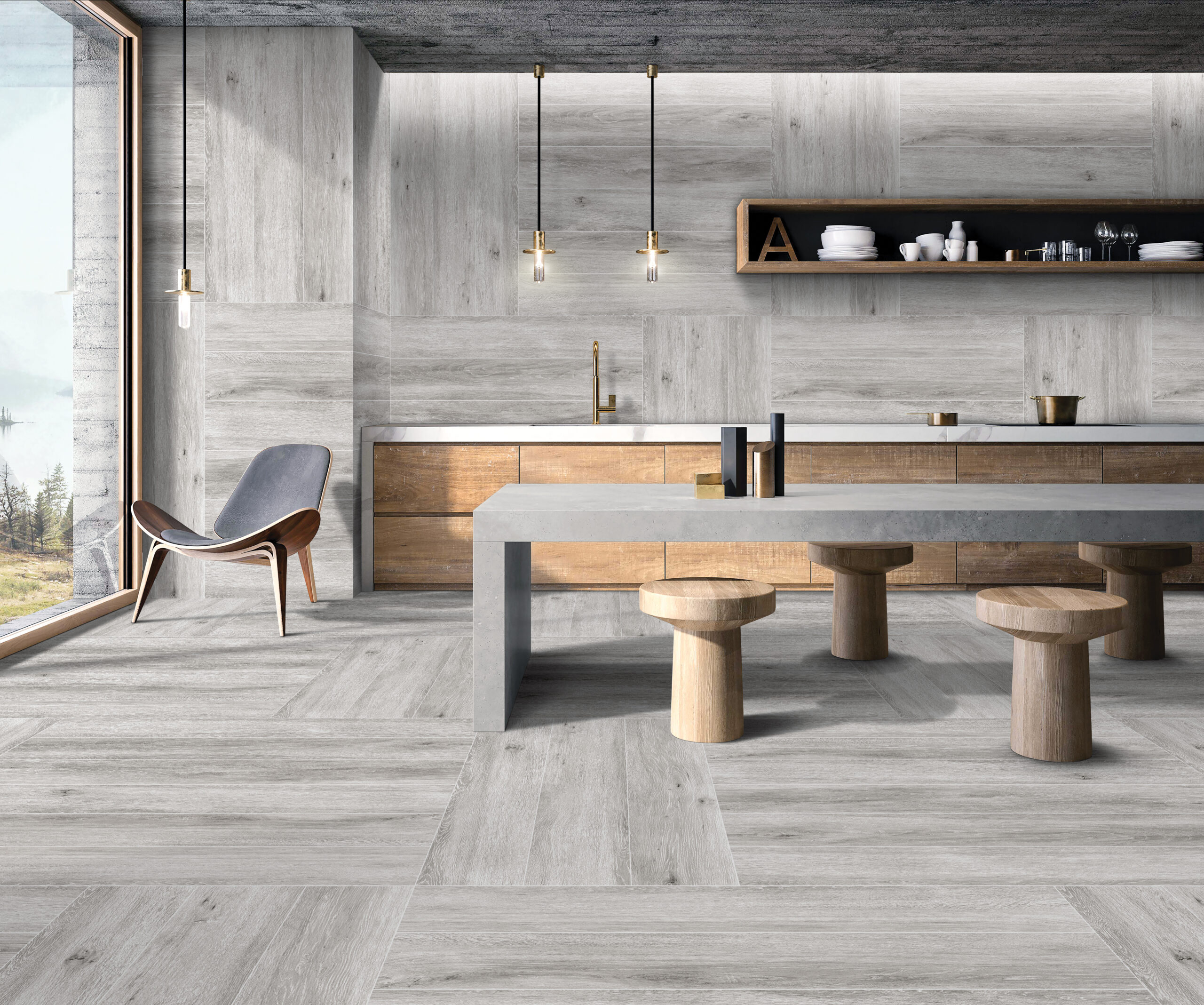 NORWAY WHITE Wood Tiles 20x120cm