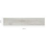 NERWOOD SILVER White Wood Tiles 20x120cm